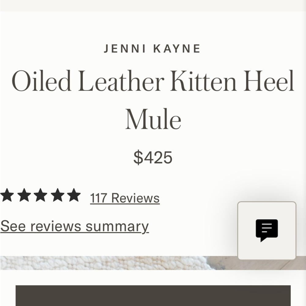 Jenni Kayne Walnut Color Oiled Leather Kitten Heeled Mules - Picture 2 of 16